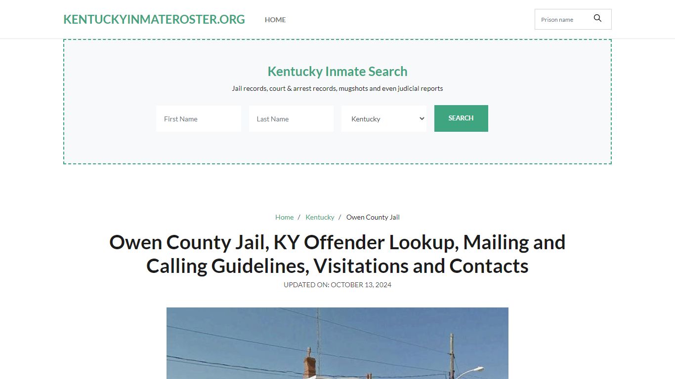 Owen County Jail, KY: Inmate Search Options, Visitations, Contacts